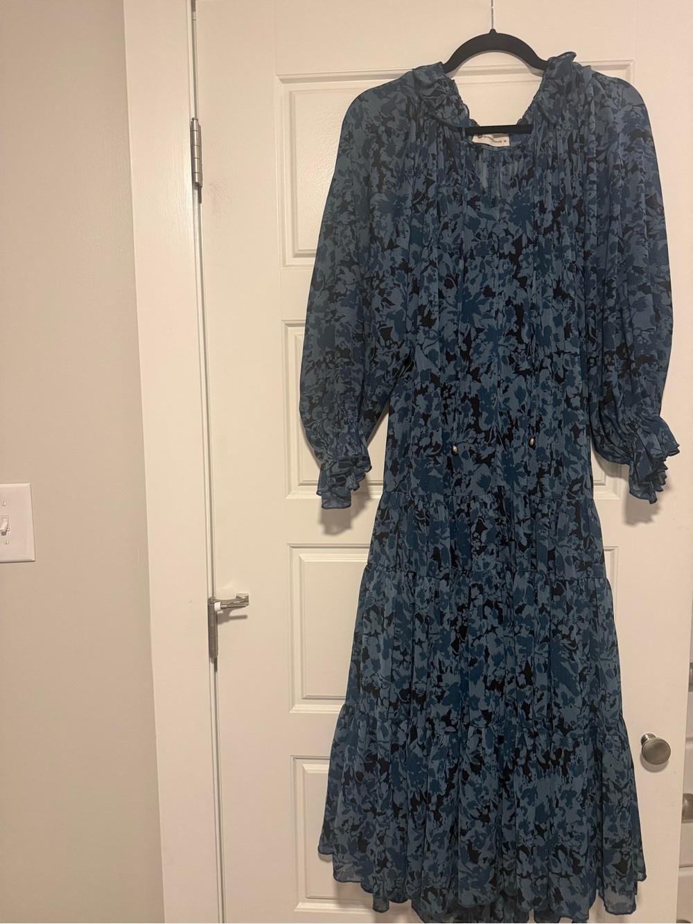 The Impeccable Pig Blue Floral Maxi Dress
